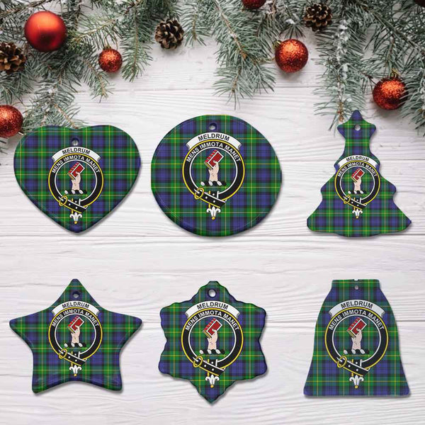 Scottish Meldrum Clan Crest Tartan Ceramic Ornament All Tartan Plaid