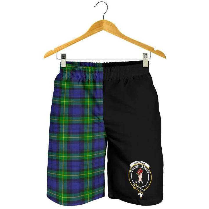 Scottish Meldrum Clan Crest Tartan Half of Me Men's Shorts