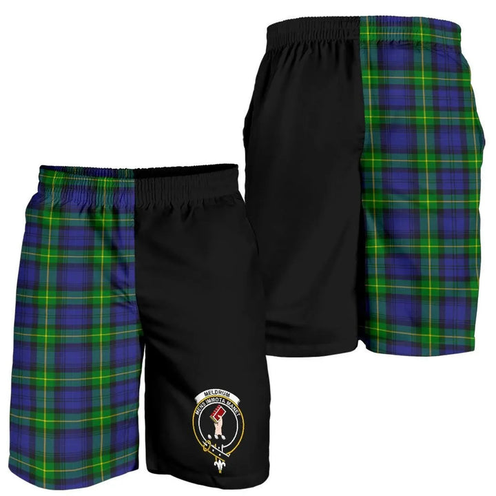 Scottish Meldrum Clan Crest Tartan Half of Me Men's Shorts