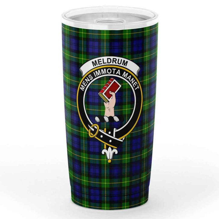 Scottish Meldrum Clan Crest Tartan Insulated Tumbler Tartan Plaid 1