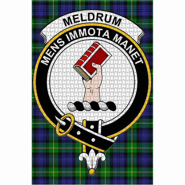 Scottish Meldrum Clan Crest Tartan Jigsaw Puzzle 1