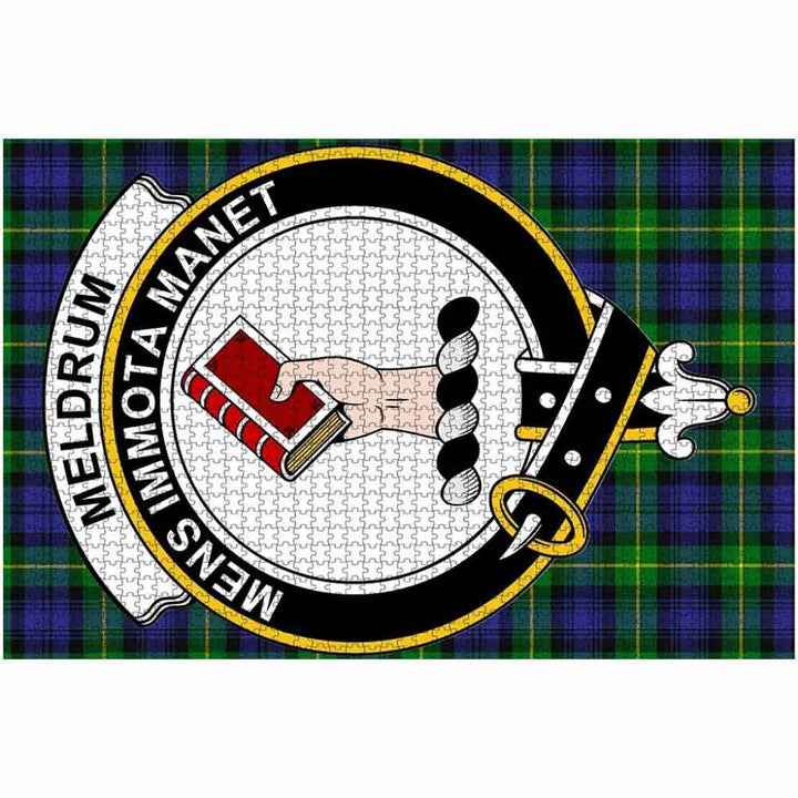 Scottish Meldrum Clan Crest Tartan Jigsaw Puzzle 2