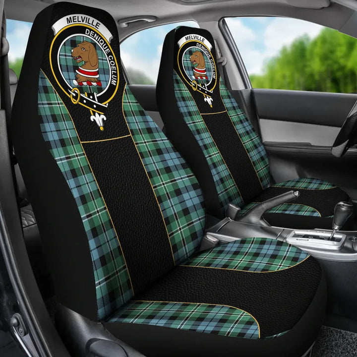 Scottish Melville Clan Crest Tartan Car Seat Covers - Special Style 3