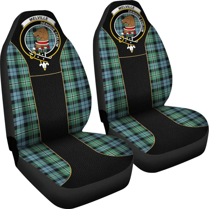 Scottish Melville Clan Crest Tartan Car Seat Covers - Special Style 4