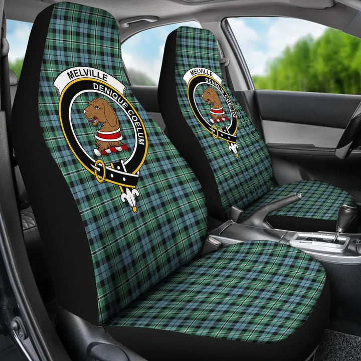 Scottish Melville Clan Crest Tartan Car Seat Covers 3