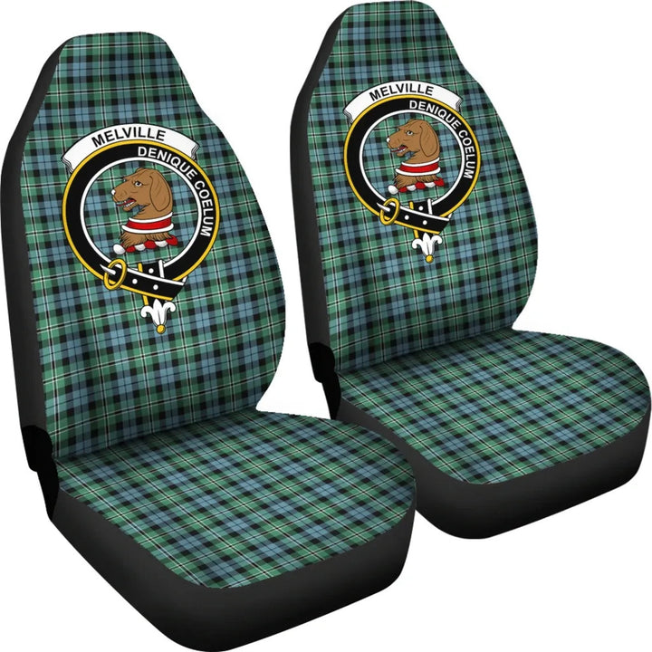 Scottish Melville Clan Crest Tartan Car Seat Covers 4