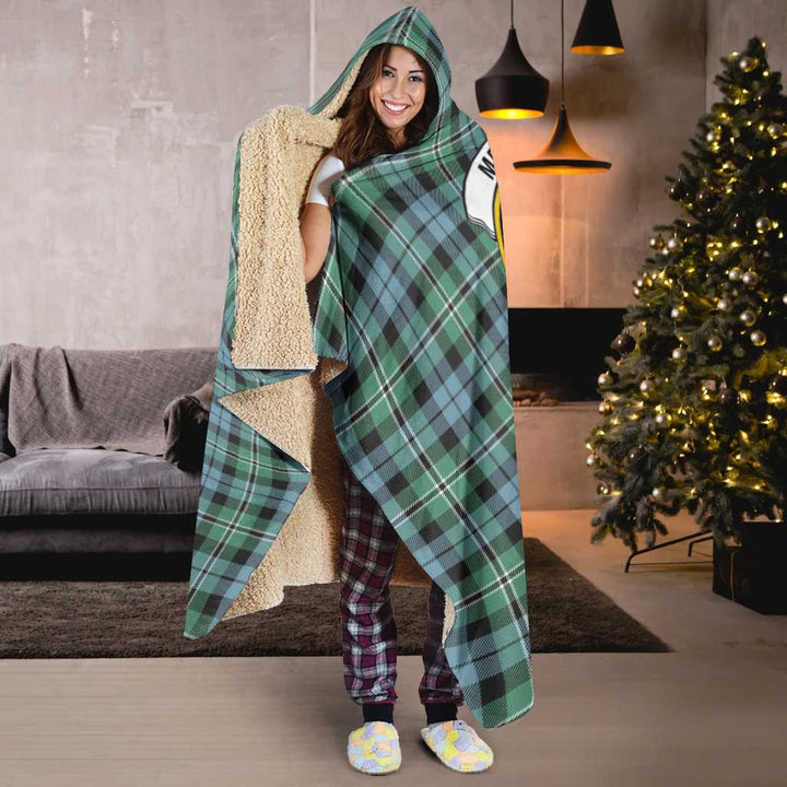 Scottish Melville Clan Crest Tartan Hooded Blanket Tartan Plaid 6