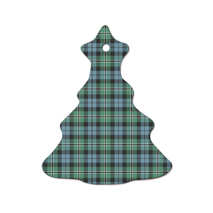 Scottish Melville Clan Tartan Ceramic Ornament  Tree Shape Tartan Plaid