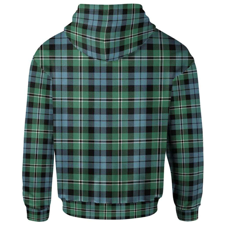 Scottish Melville Clan Tartan Hoodie Back Side Tartan Plaid
