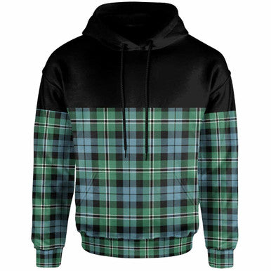 Scottish Melville Clan Tartan Hoodie - Horizontal Style Front Side Tartan Plaid