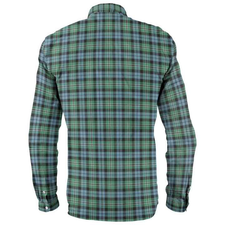 Scottish Melville Clan Tartan Long Sleeve Shirt Back Side Tartan Plaid