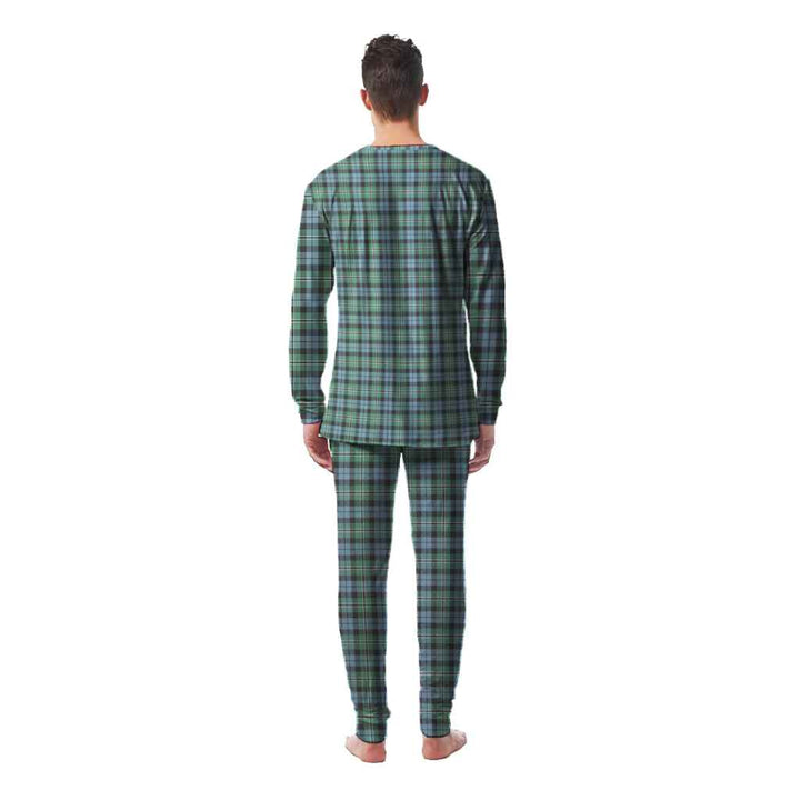 Scottish Melville Clan Tartan Pajama Set Men Back Side Tartan Plaid