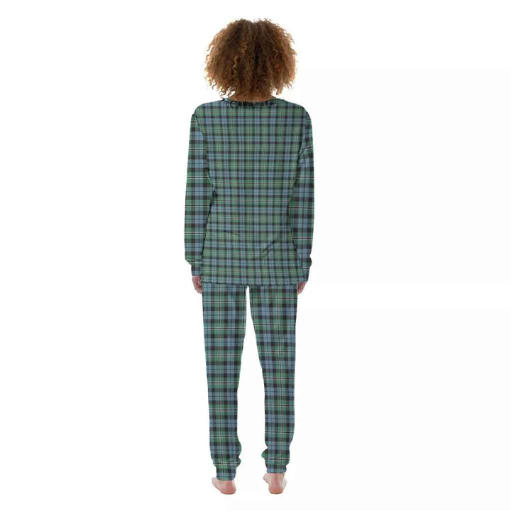 Scottish Melville Clan Tartan Pajama Set Women Back Side Tartan Plaid
