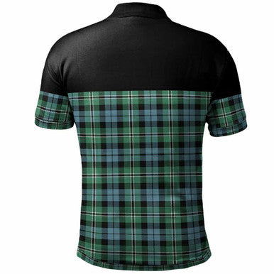 Scottish Melville Clan Tartan Polo Shirt - Horizontal Style Back Side Tartan Plaid