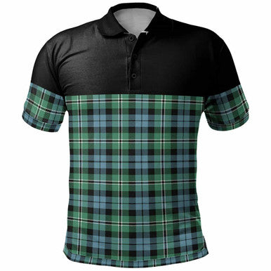 Scottish Melville Clan Tartan Polo Shirt - Horizontal Style Front Side Tartan Plaid