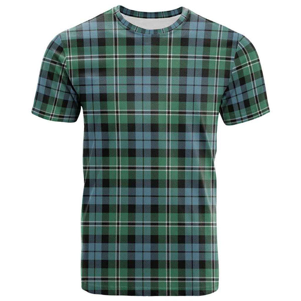 Scottish Melville Clan Tartan T-Shirt Front Side Tartan Plaid