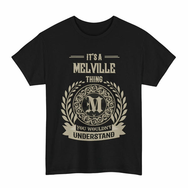Scottish Melville Clan Tartan T-Shirt - Vintage Family Name Tartan Plaid Black Color