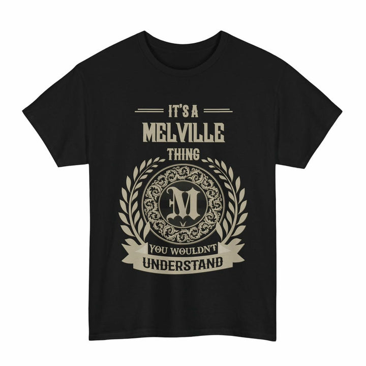 Scottish Melville Clan Tartan T-Shirt - Vintage Family Name Tartan Plaid Black Color