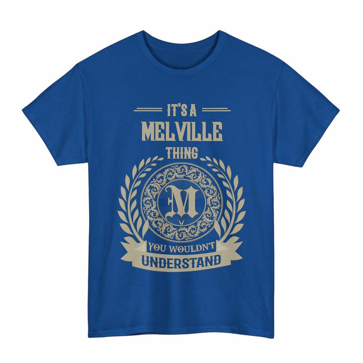 Scottish Melville Clan Tartan T-Shirt - Vintage Family Name Tartan Plaid Royal Color