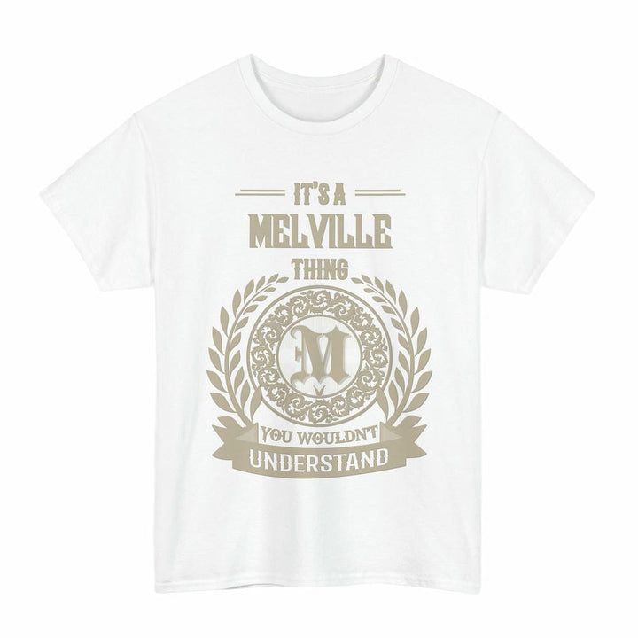 Scottish Melville Clan Tartan T-Shirt - Vintage Family Name Tartan Plaid White Color