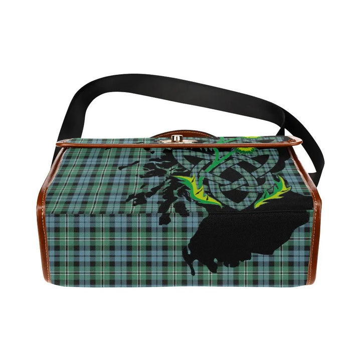 Scottish Melville Clan Tartan Waterproof Canvas Bag With Thistle Tartan Plaid 5