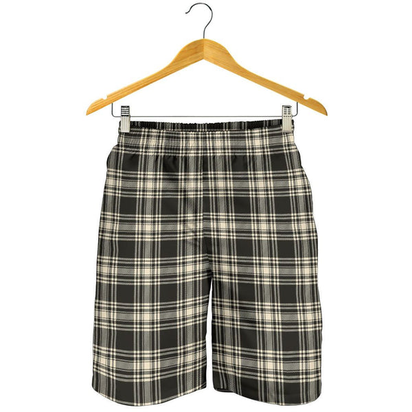 Scottish Menzies Black & White Ancient Clan Tartan Men's Shorts