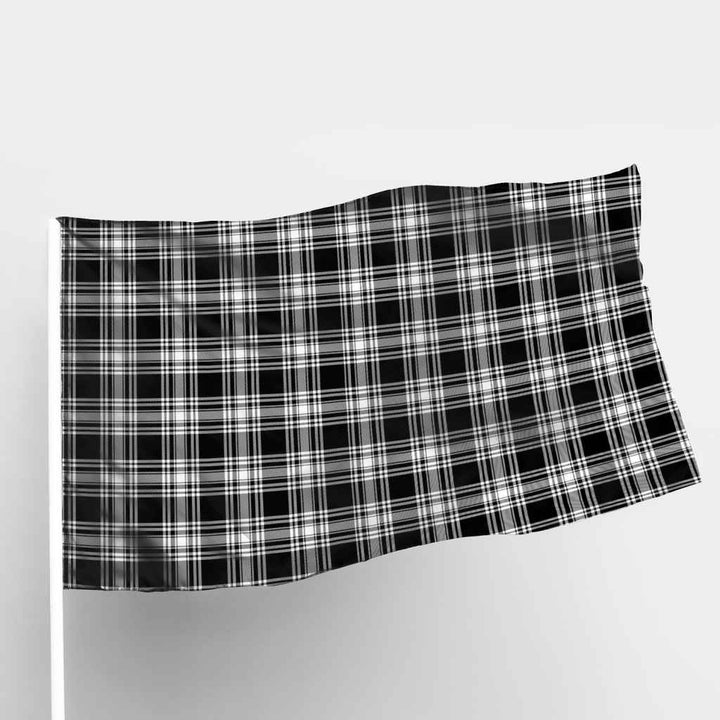 Scottish Menzies Black & White Modern Clan Tartan Flag Parade Tartan Plaid 1