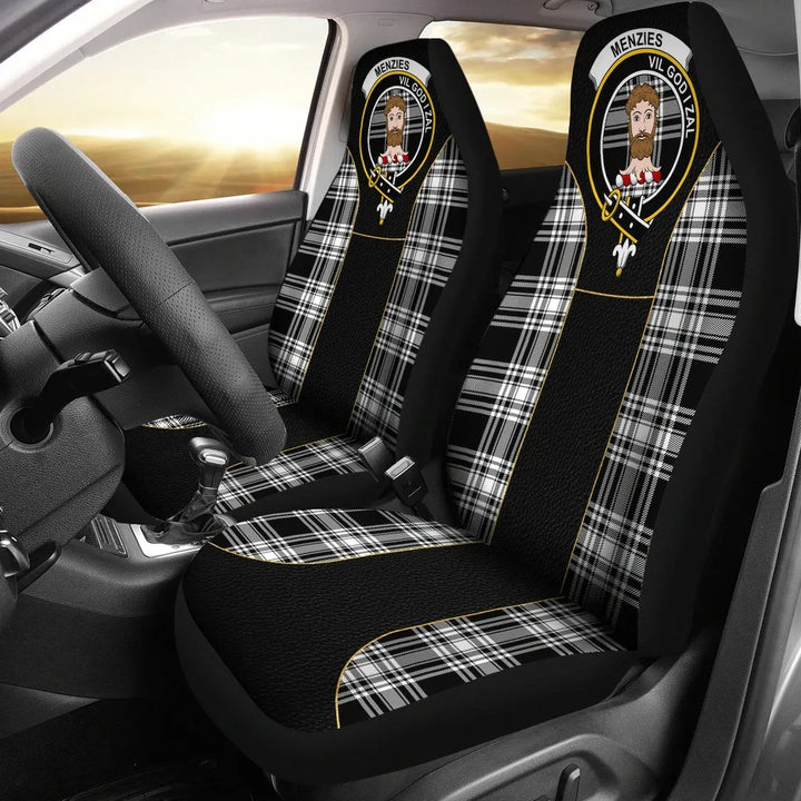 Scottish Menzies Clan Crest Tartan Car Seat Covers - Special Style 1