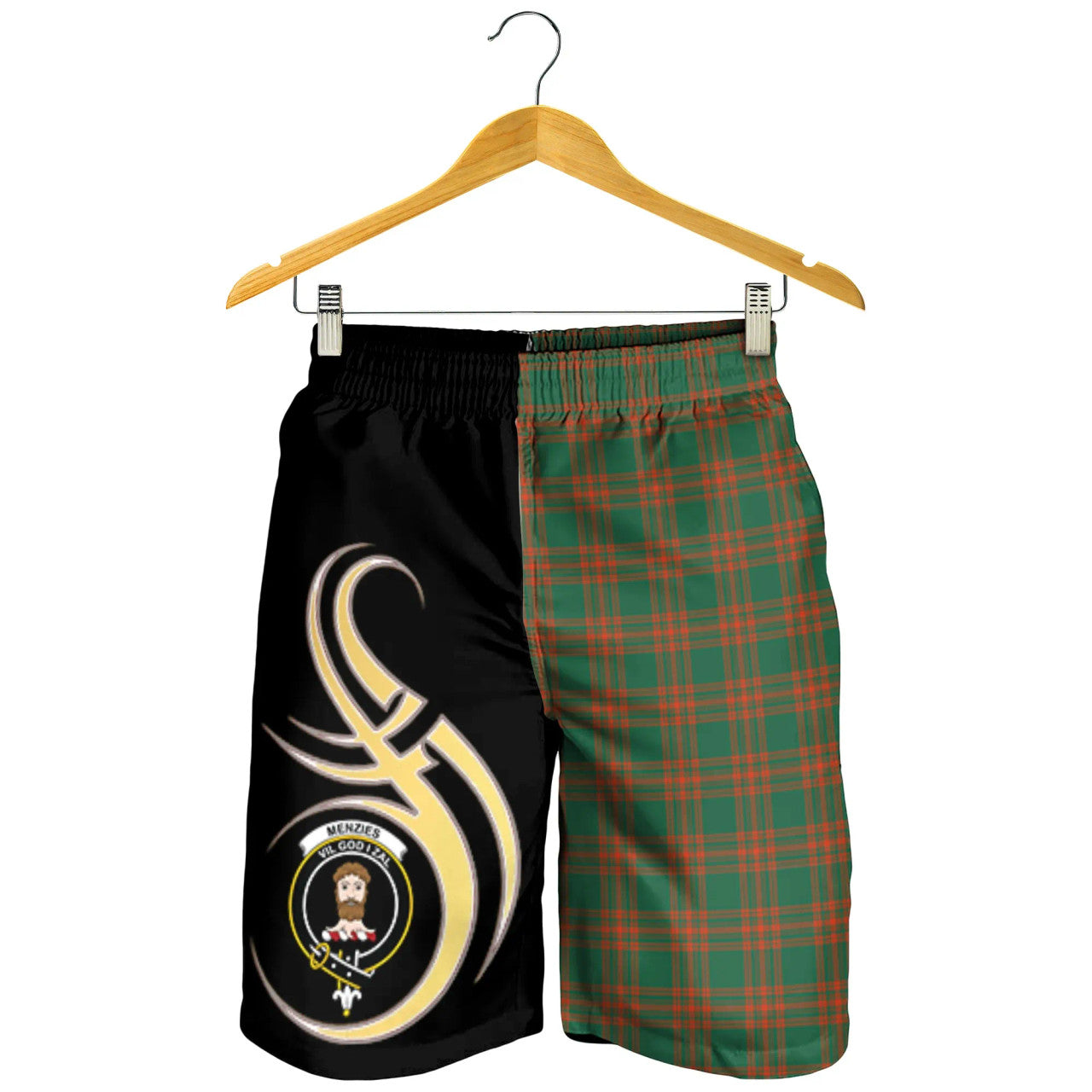Menzies Green Ancient Tartan Hoodie Blanket