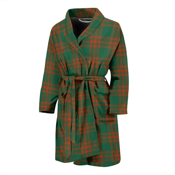 Scottish Menzies Green Ancient Clan Tartan Bathrobe 1