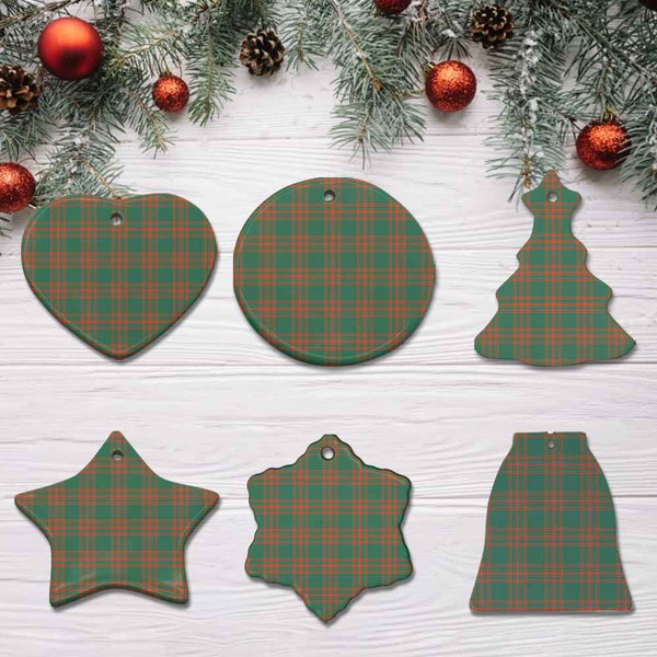 Scottish Menzies Green Ancient Clan Tartan Ceramic Ornament All Tartan Plaid