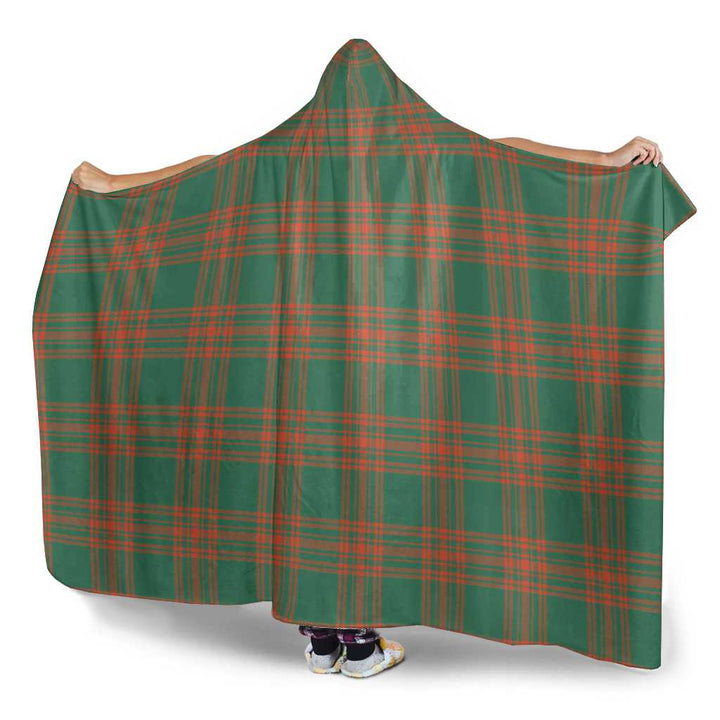 Scottish Menzies Green Ancient Clan Tartan Hooded Blanket Tartan Plaid 3
