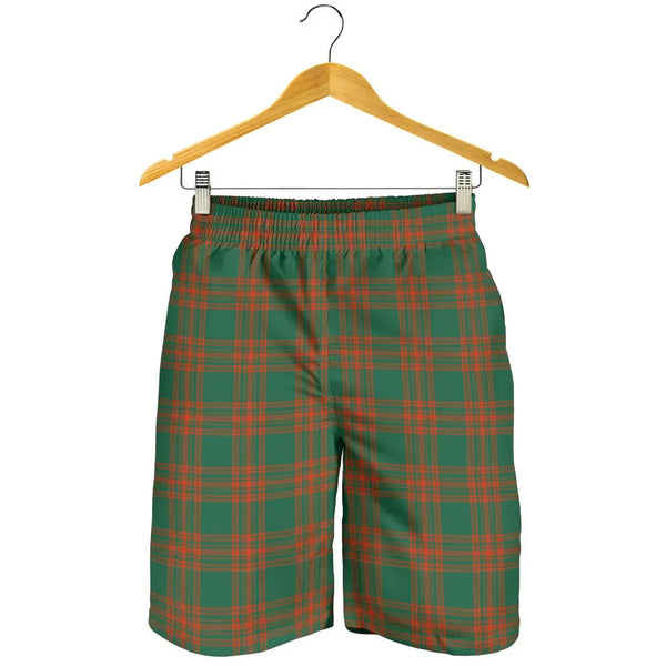 Scottish Menzies Green Ancient Clan Tartan Men's Shorts
