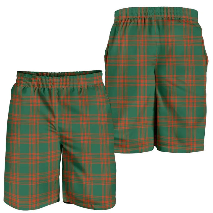 Scottish Menzies Green Ancient Clan Tartan Men's Shorts