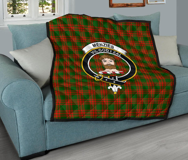 Scottish Menzies Green Modern Clan Crest Tartan Quilt Tartan Plaid 11