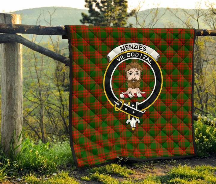Scottish Menzies Green Modern Clan Crest Tartan Quilt Tartan Plaid 6