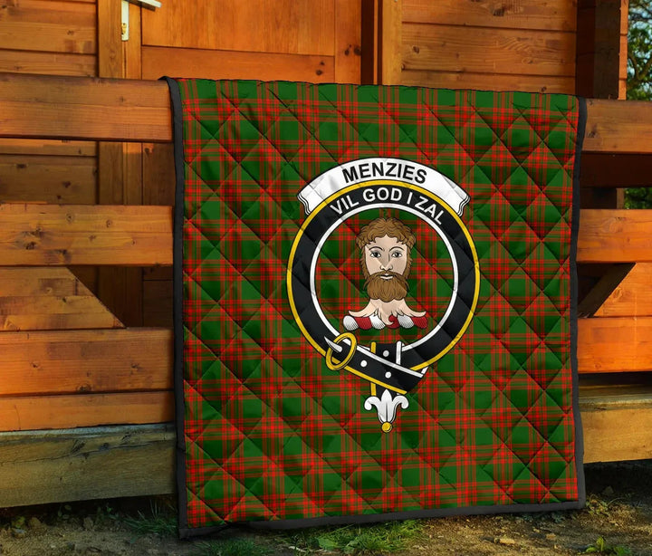 Scottish Menzies Green Modern Clan Crest Tartan Quilt Tartan Plaid 7