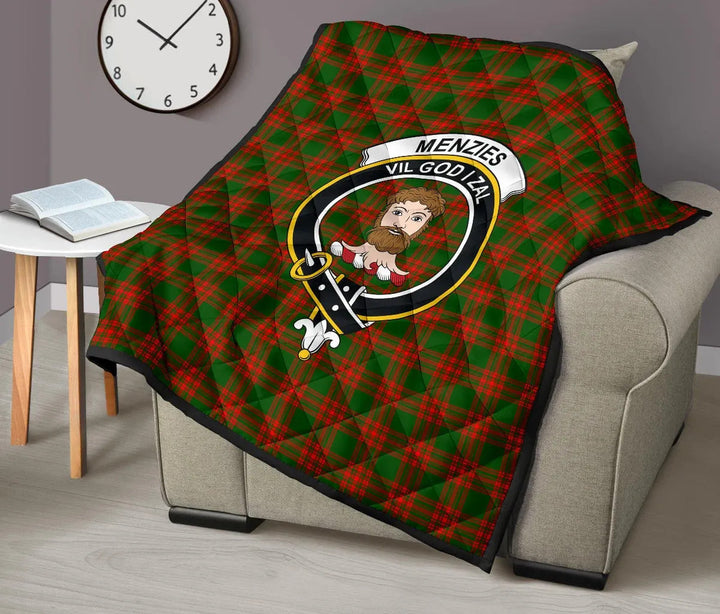 Scottish Menzies Green Modern Clan Crest Tartan Quilt Tartan Plaid 9