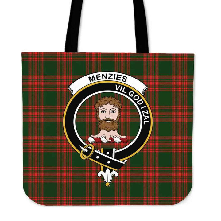 Scottish Menzies Green Modern Clan Crest Tartan Tote Bag Tartan Plaid