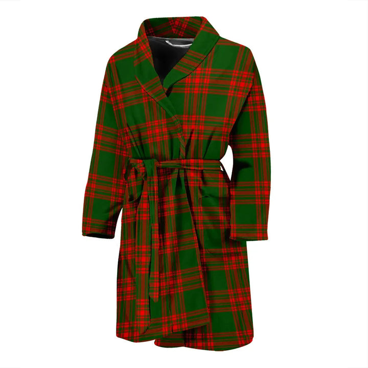 Scottish Menzies Green Modern Clan Tartan Bathrobe 1