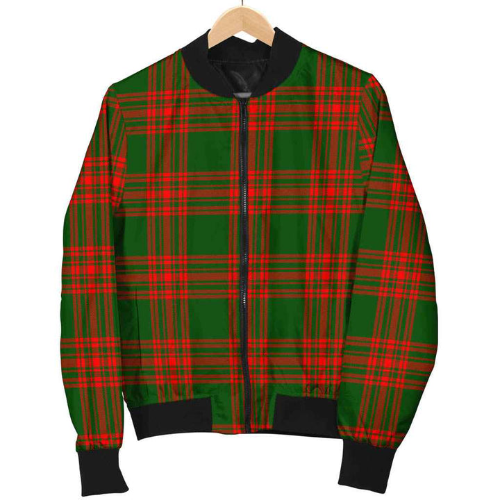 Scottish Menzies Green Modern Clan Tartan Bomber Jacket Tartan Plaid 1
