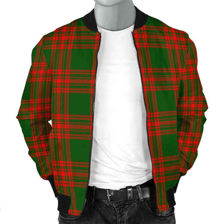 Scottish Menzies Green Modern Clan Tartan Bomber Jacket Tartan Plaid 2
