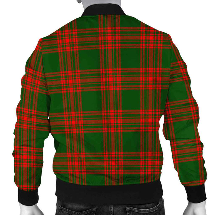 Scottish Menzies Green Modern Clan Tartan Bomber Jacket Tartan Plaid 3