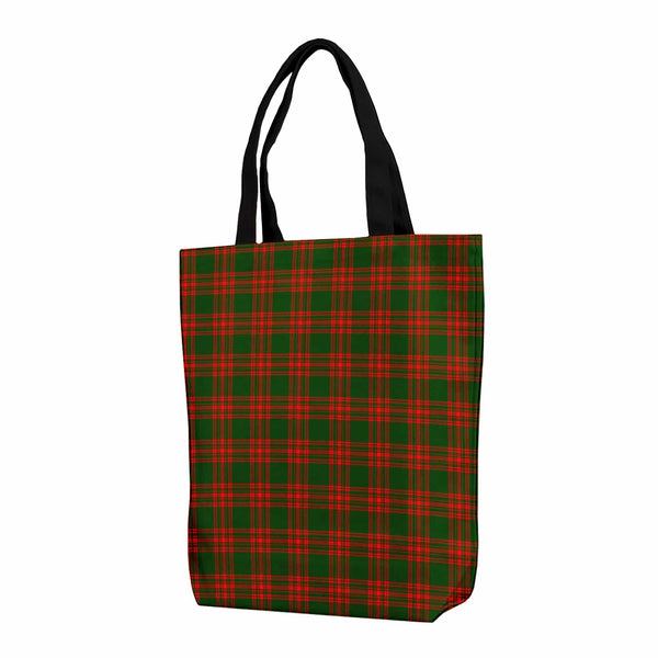 Scottish Menzies Green Modern Clan Tartan Canvas Bag With Shoulder Strap Tartan Plaid 1