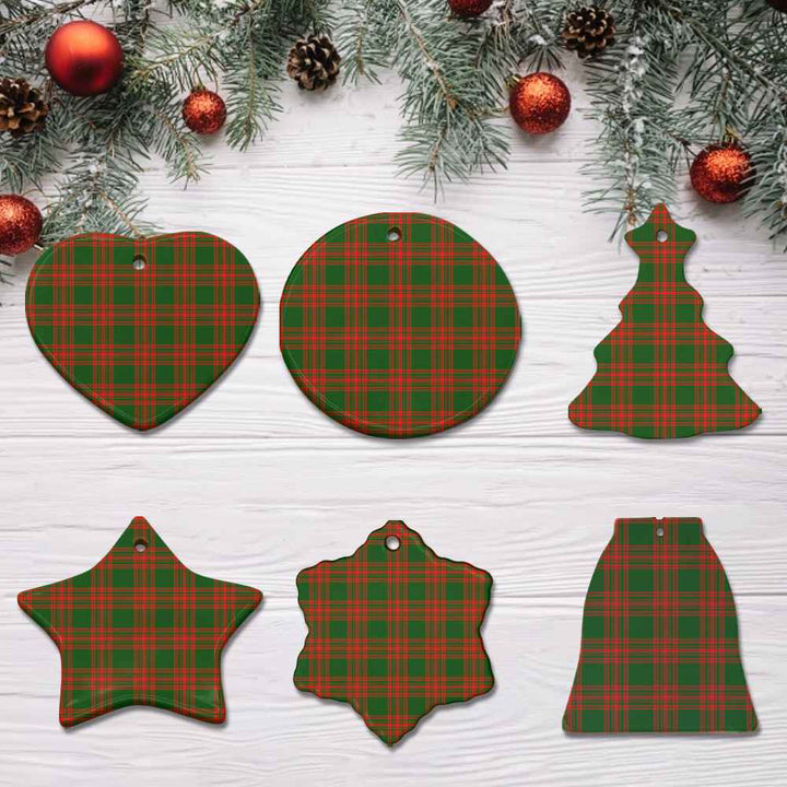 Scottish Menzies Green Modern Clan Tartan Ceramic Ornament All Tartan Plaid