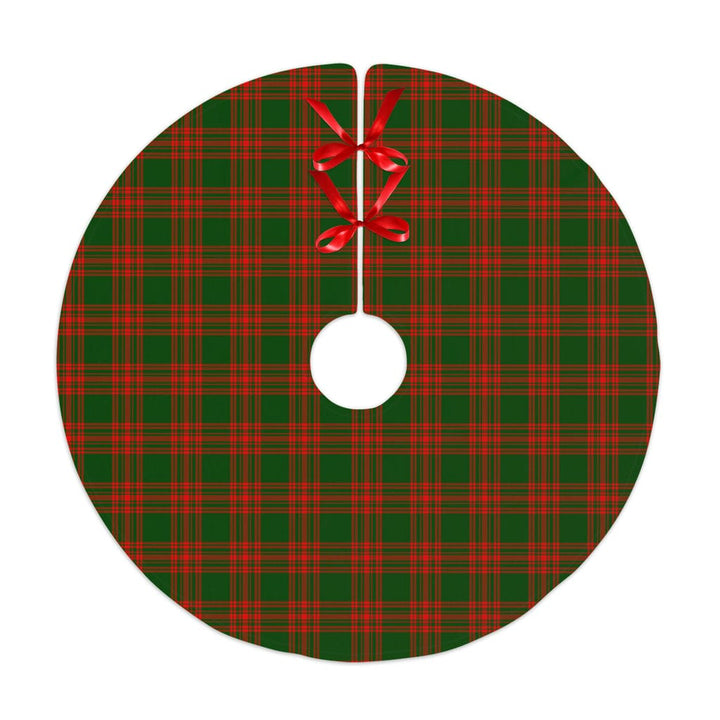 Scottish Menzies Green Modern Clan Tartan Christmas Tree Skirt No Tassels 1 Tartan Plaid