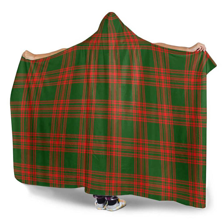 Scottish Menzies Green Modern Clan Tartan Hooded Blanket Tartan Plaid 3
