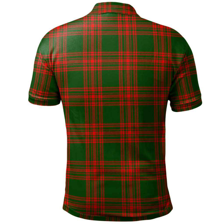 Scottish Menzies Green Modern Clan Tartan Polo Shirt Back Side Tartan Plaid