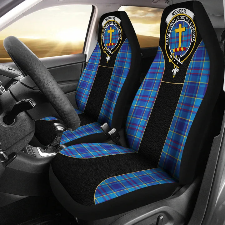 Scottish Mercer Clan Crest Tartan Car Seat Covers - Special Style 1