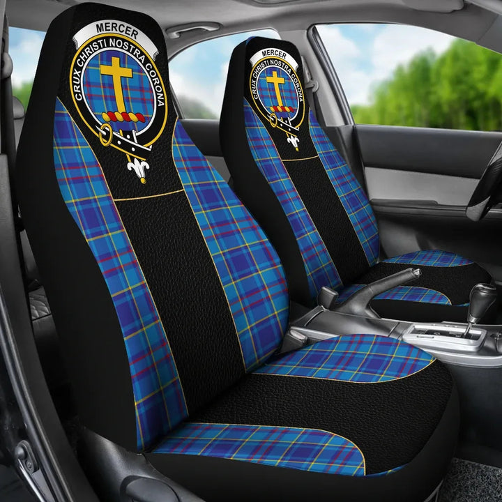 Scottish Mercer Clan Crest Tartan Car Seat Covers - Special Style 3